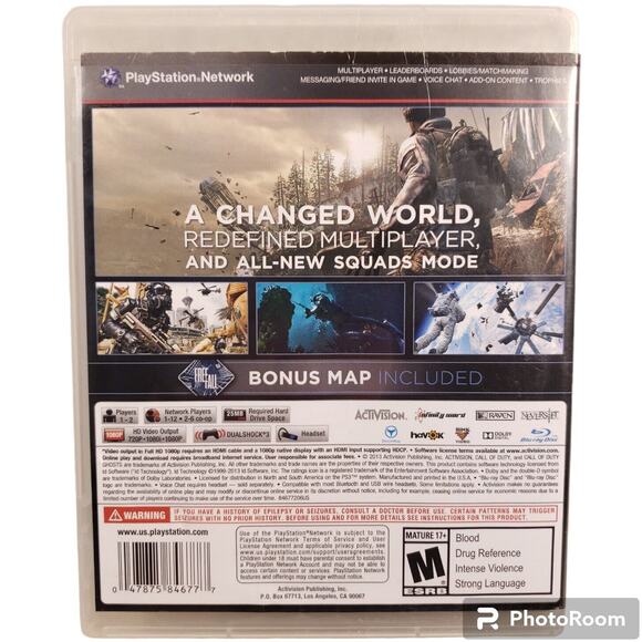 Call of Duty Ghosts PlayStation 3 PS3 COD Complete - Picture 3 of 4